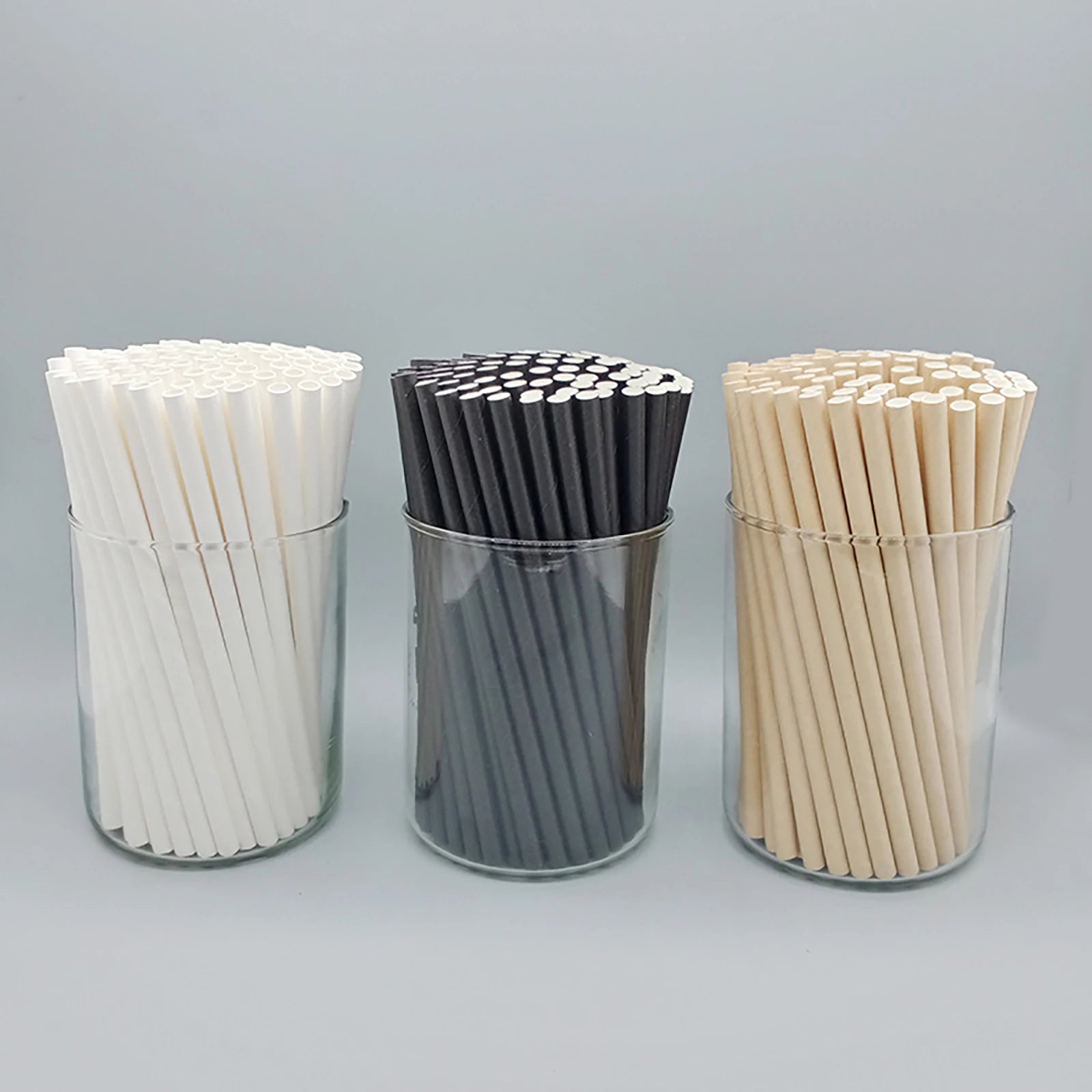 100 Pcs Paper Straws Compostable Biodegradable Straws 7.75 in Long Cocktail Straws for Smoothies Tumblers Cocktail MilkShake Zpaxo