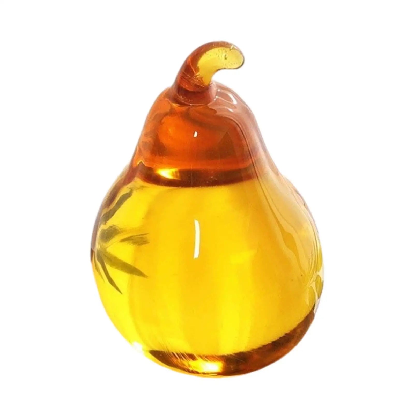 Glass Artificial Fruit Figurine – Decorative Desk Statue & Gift Glass Fruit Figurine Zpaxo Pears