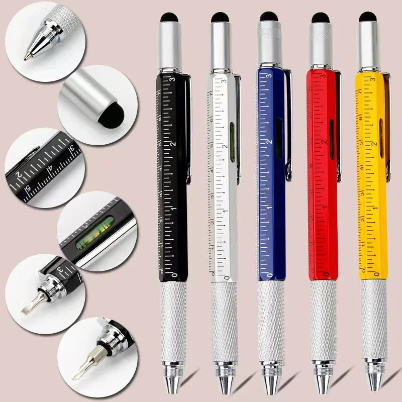 7 in1 Multifunction Ballpoint Pen Modern Handheld Tool Measure Zpaxo