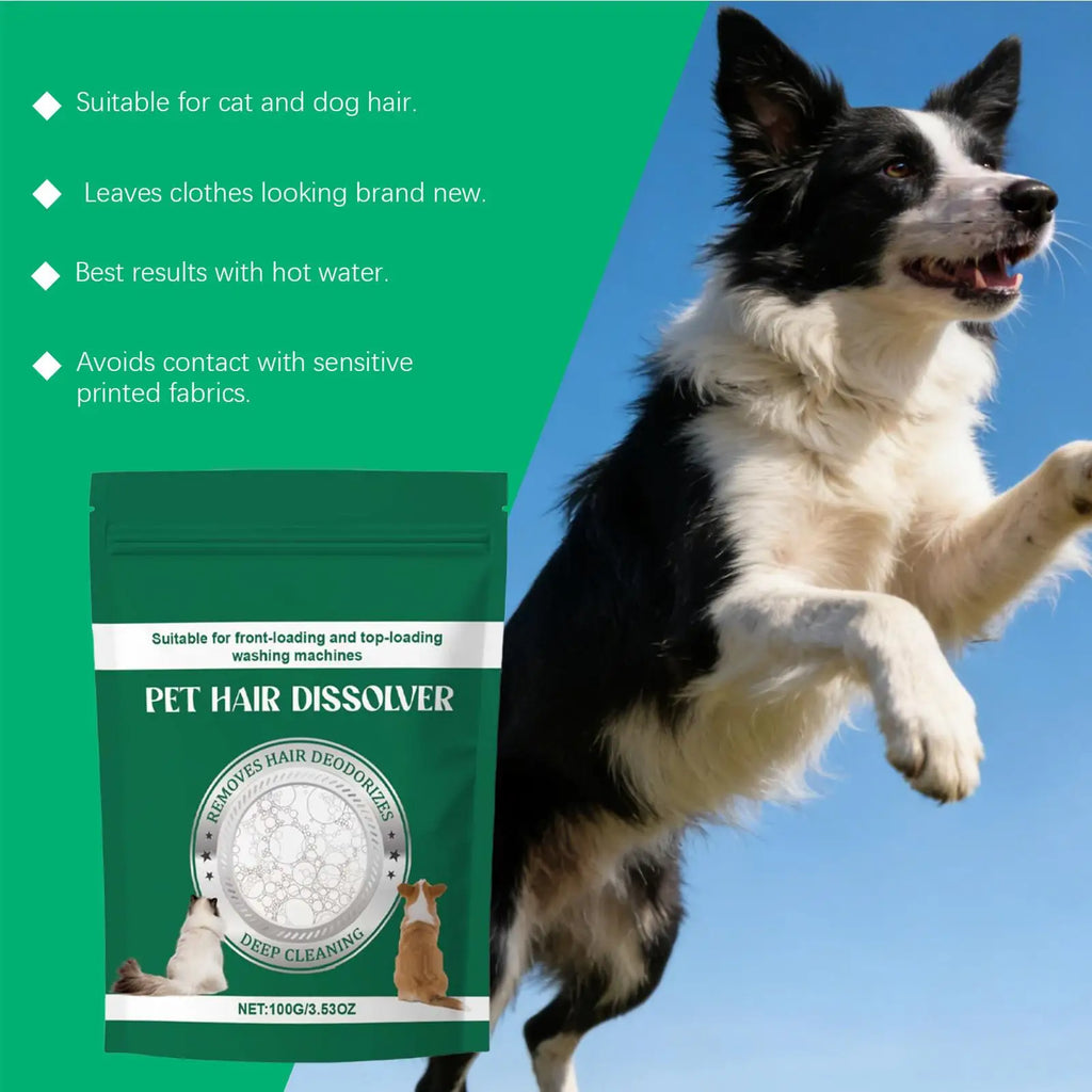 Pet Hair Remover Powder Laundry Detergent Additive Lint Dissolver Cat