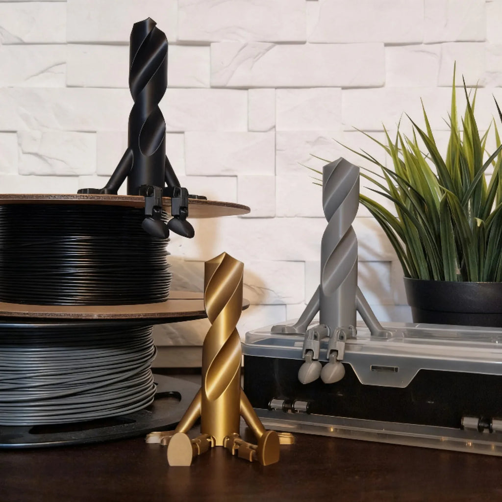 Drill Bit Companion Possessive Leg Sculpture Movable Joints