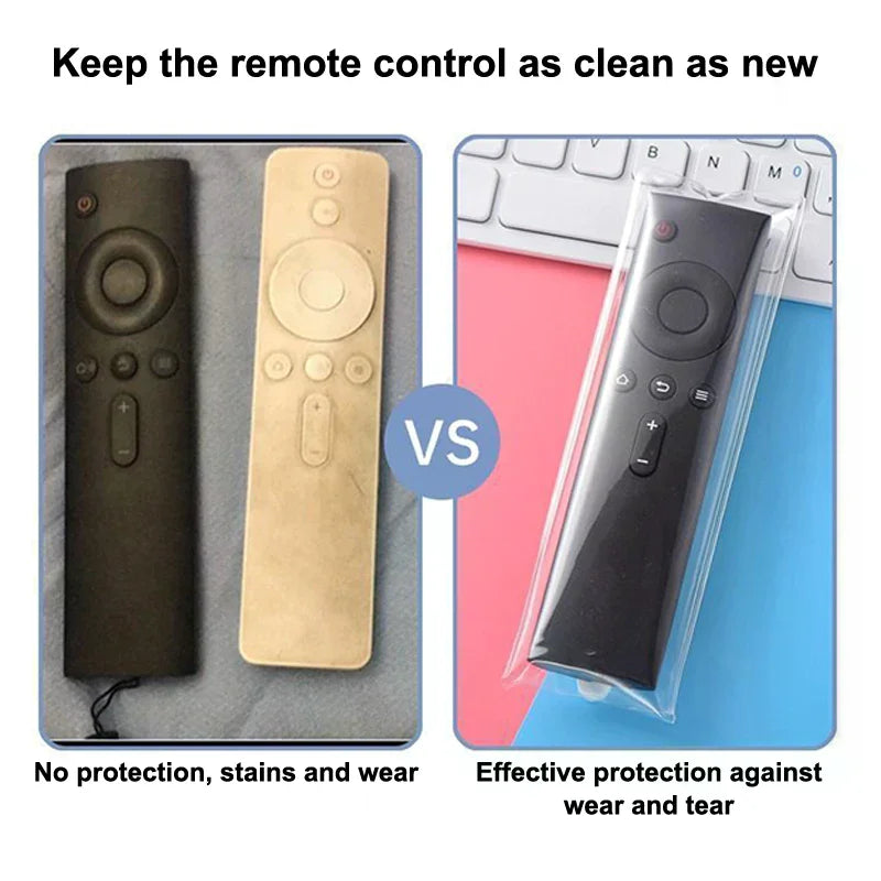 Remote Control Protective Case Transparent PU Material Washable Zpaxo