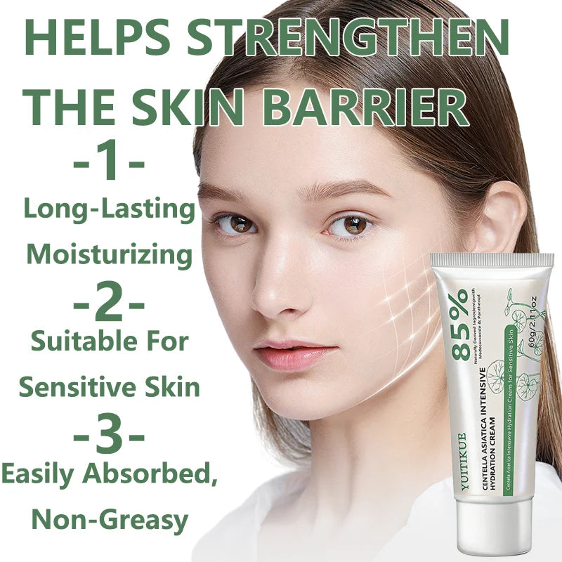 YUITIKUE Centella Asiatica Hydration Cream | Sensitive Skin 60g Face Moisturizer Cream Zpaxo