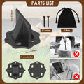 Kindling Splitter Sturdy Carbon Steel Log Wood Splitter Portable Wood Splitter Tool with Cloth Bag Manual Splitter for Home 2025 Zpaxo black large