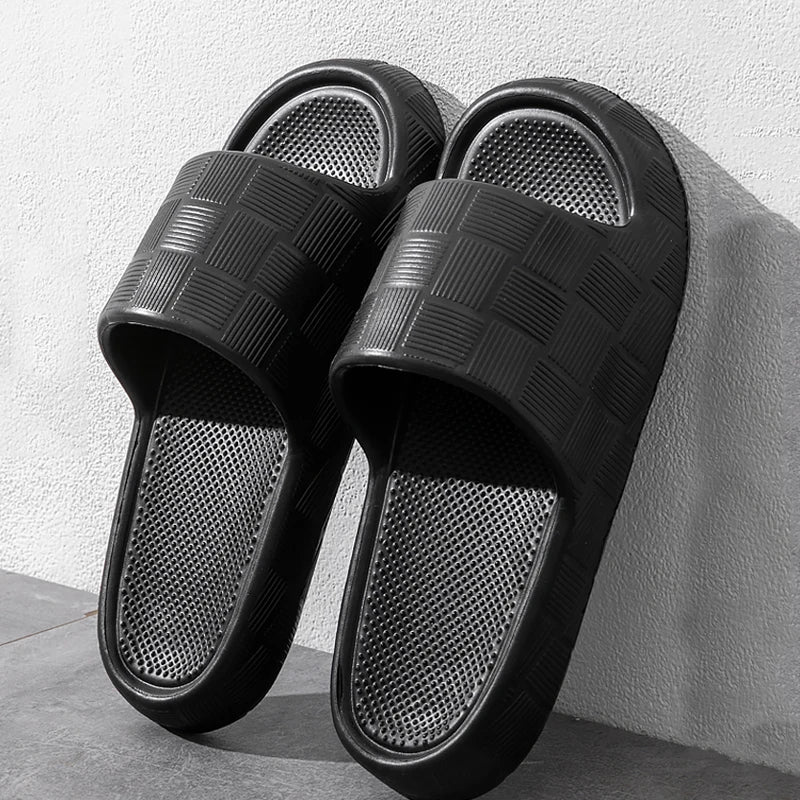 Soft Home Slippers Couple Summer Indoor Skid Proof Bathroom Sandals
