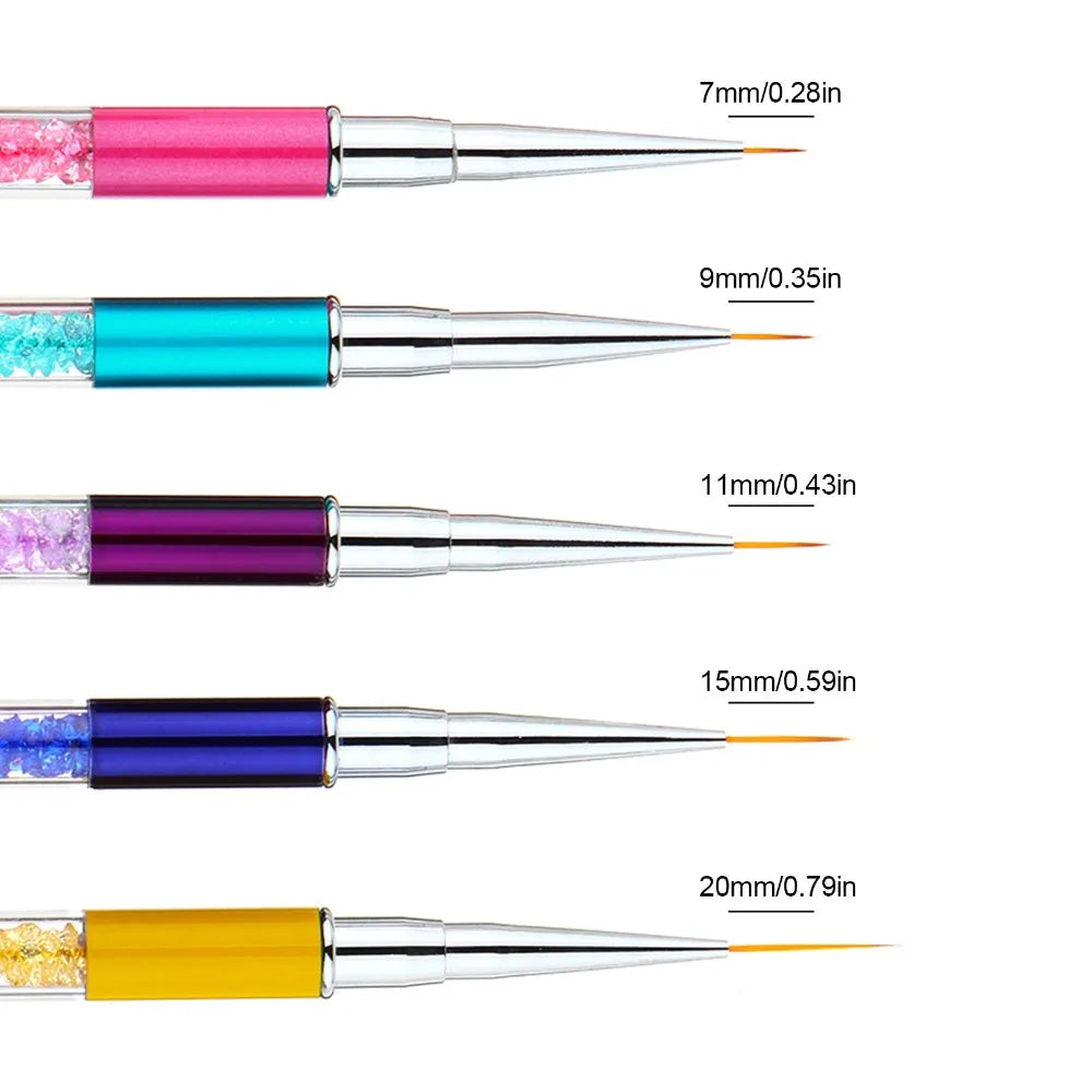 Ultra Fine Tip Nail Art Liner Brushes Precision Detailing Durable Zpaxo