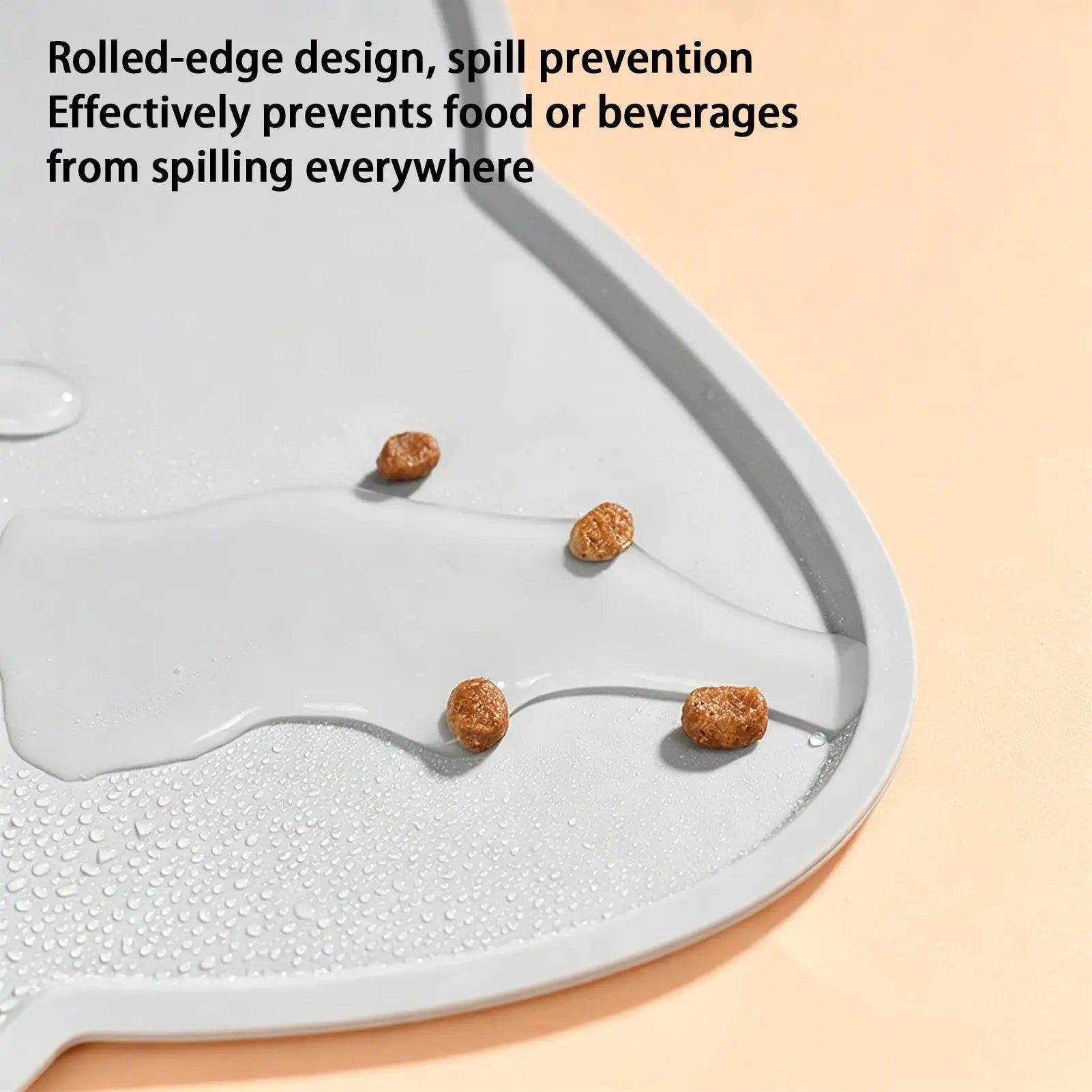 Silicone Pet Feeding Dog Cat Bowl Food Mat Non-Stick Waterproof Pet Food Feeding Pad Puppy Feeder Tray Water Cushion Placemat Zpaxo