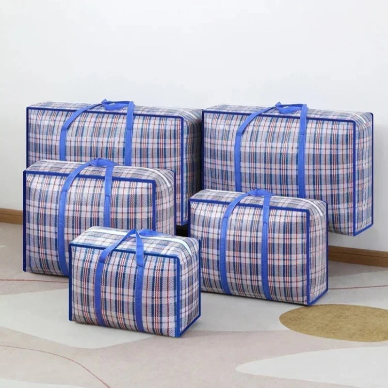 Extra large hand-held folding travel bag thickening large capacity waterproof luggage storage bag, moving packing woven bag Zpaxo