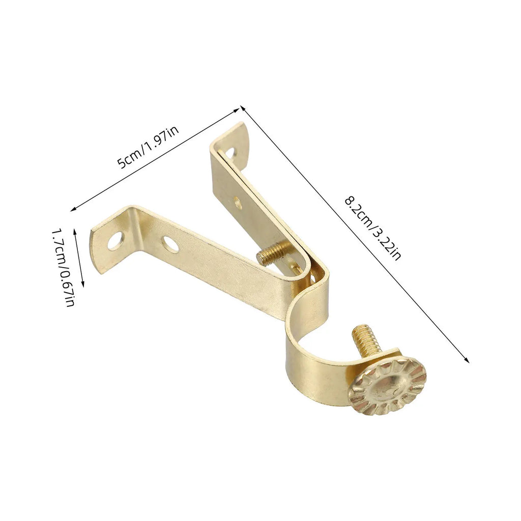Single Adjustable Curtain Rod Bracket Heavy Duty Iron Wall Mount