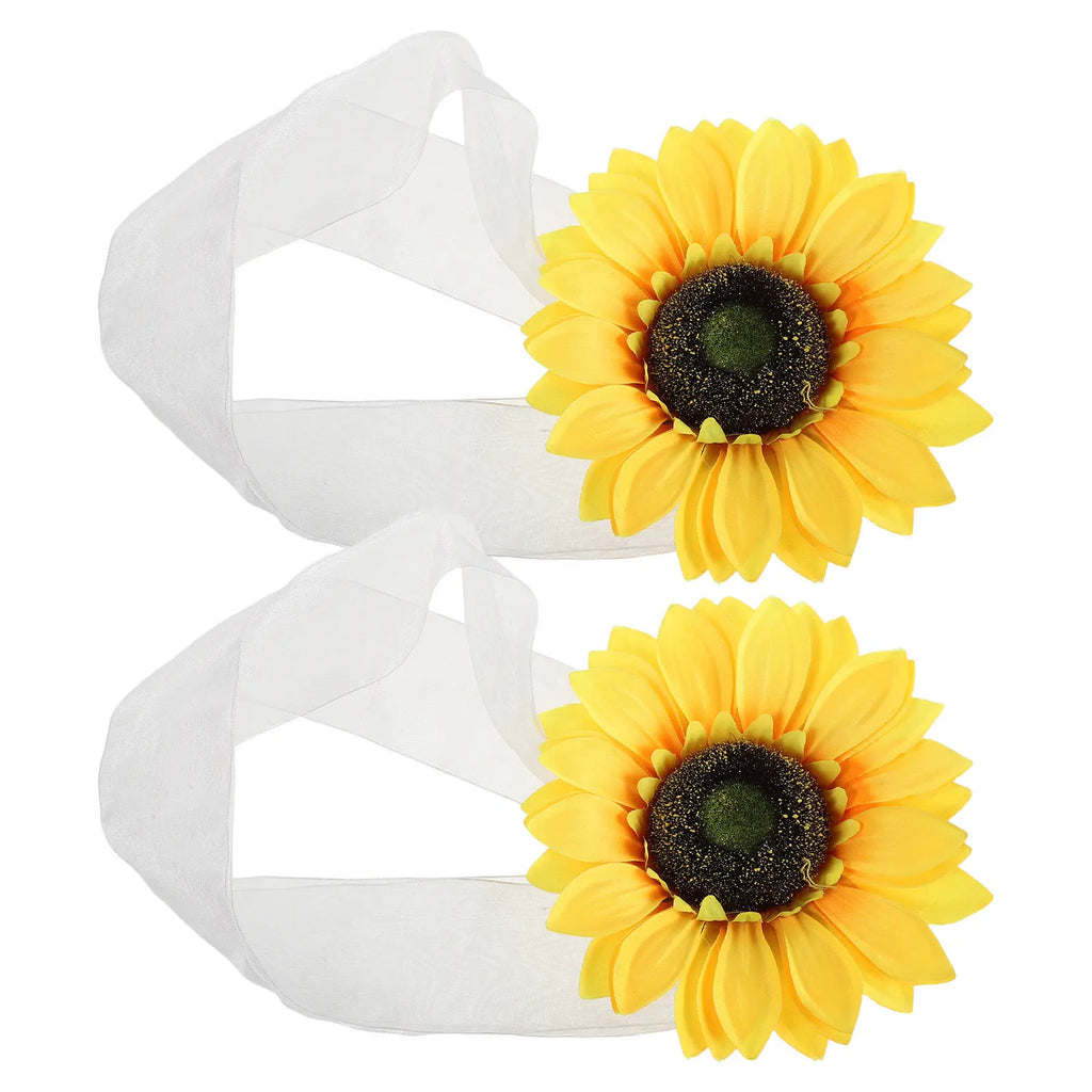 Sunflower Curtain Tiebacks Rustic Floral Drapery Holdbacks Rope Strap