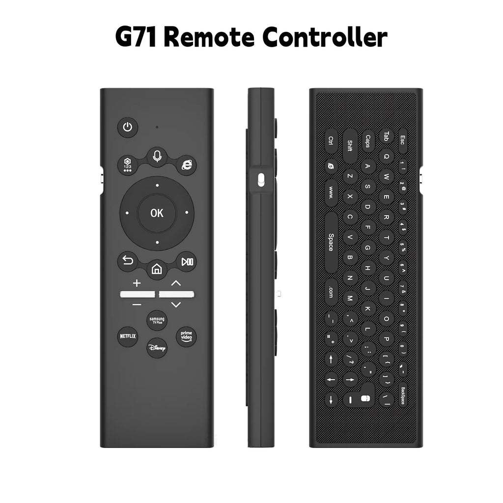 G71 BT Remote Control With Mini Keyboard Battery 2.4G Wireless Voice Remote Controller For Samsung Smart TV 2019-2024 Zpaxo G71