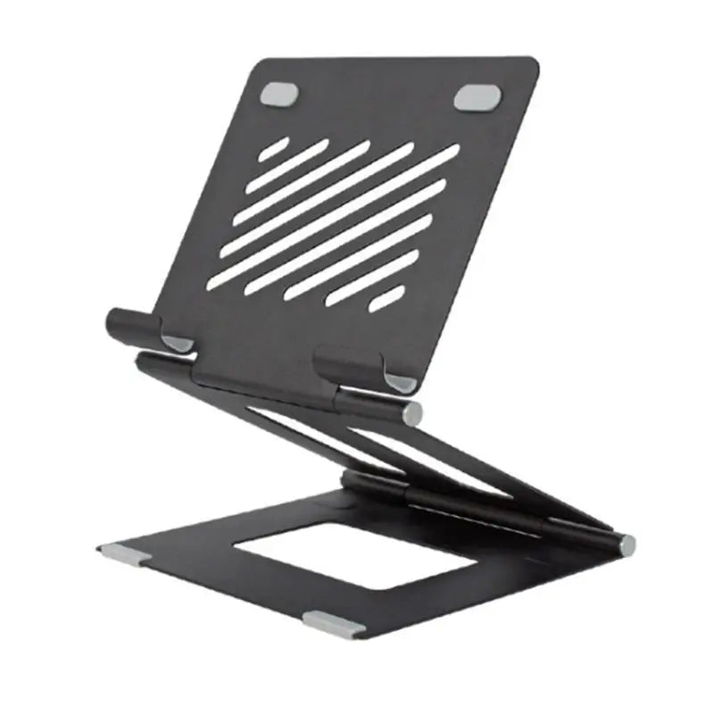 652F Foldable Laptop Cooling Riser Adjustable Folding Tablet Notebook Holder Bracket Cooler Rack Universal Zpaxo Black CN