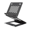652F Foldable Laptop Cooling Riser Adjustable Folding Tablet Notebook Holder Bracket Cooler Rack Universal Zpaxo Black CN