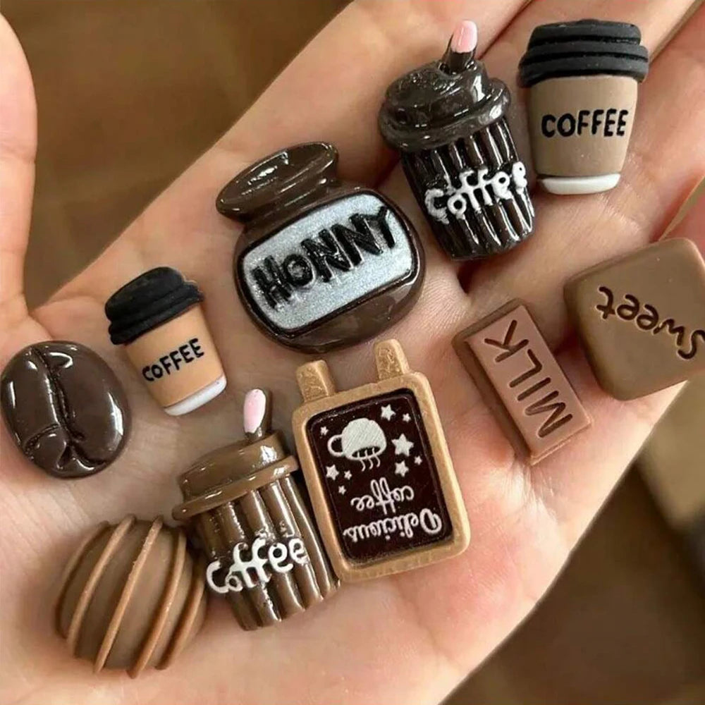 10Pcs Coffee Chocolate Simulation Food Fridge Magnets Whiteboard Stickers Refrigerator Decorative Magnets Kitchen Home Decor Zpaxo