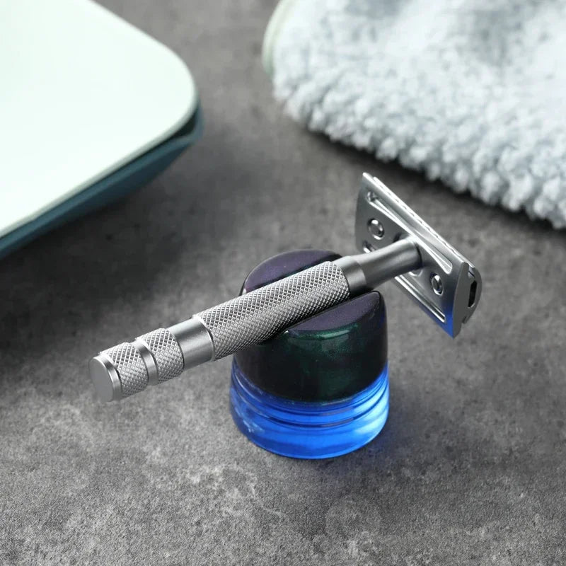 YAQI 14mm Ocean Resin Razor Holder Stand for Men Razor Holder Stand Zpaxo