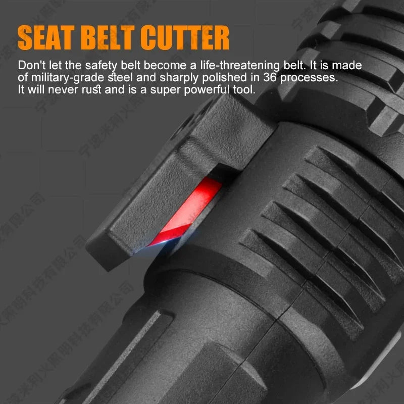 ESMARTER 800-Lumen Rechargeable LED Flashlight – COB Warning