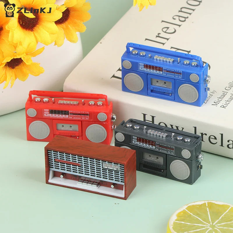 ▶1Pc 1:12 Dollhouse Miniature Radio Model Zpaxo