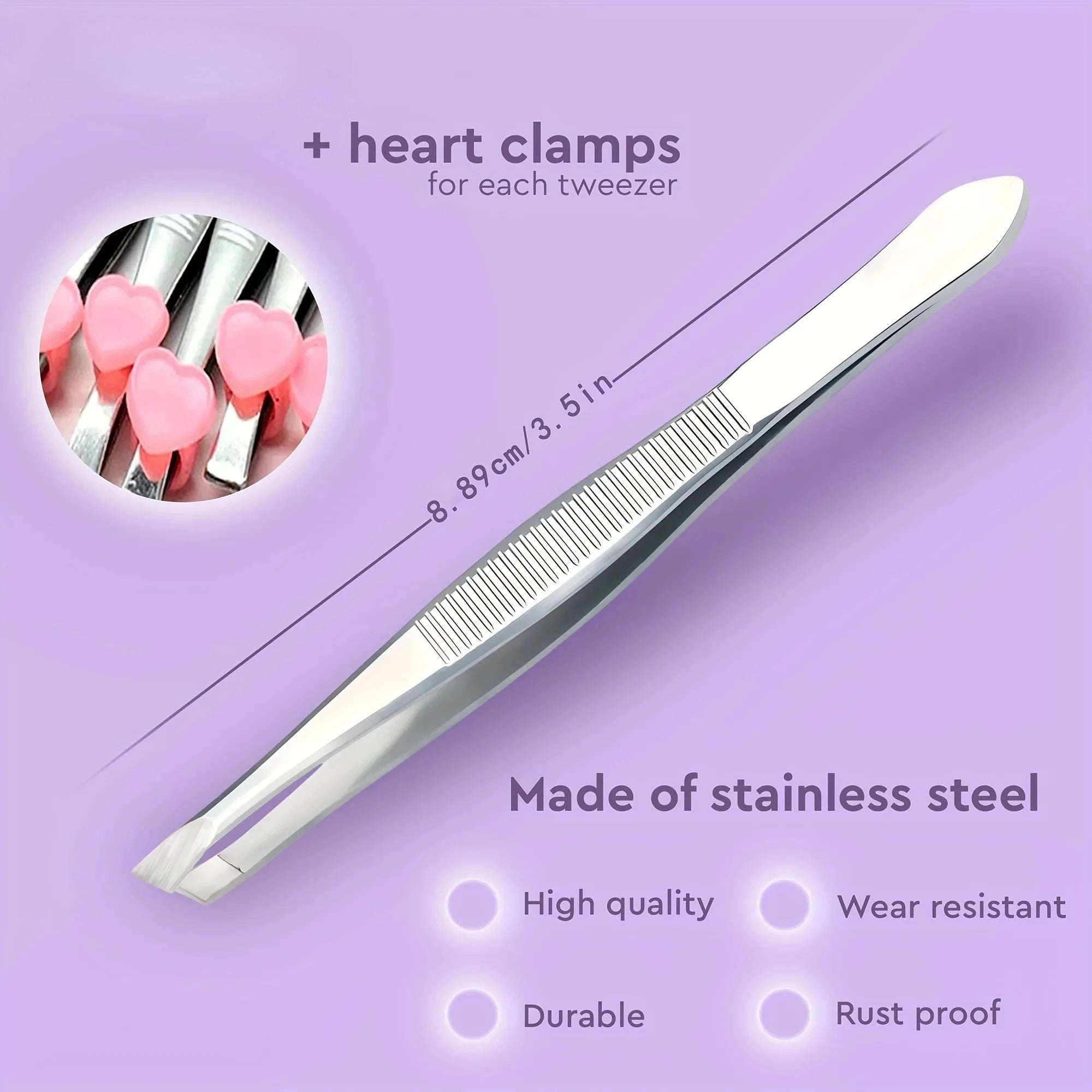 3pcs Stainless Steel Tweezers Ingrown Hairs - Precision Tweezers for Fine Hair Remover for Women Eyebrow Tweezers for Wome Zpaxo