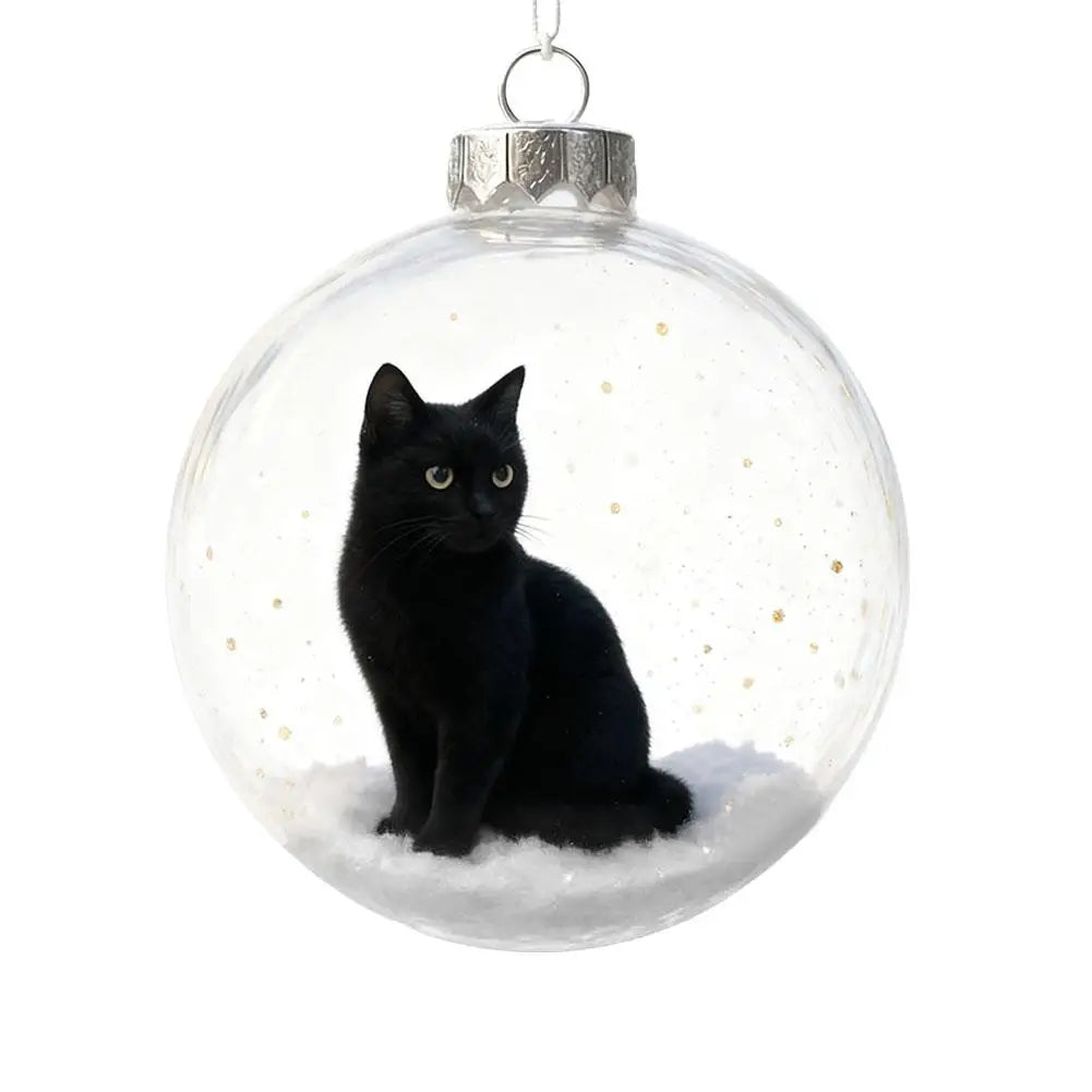 3D Cat Christmas Ornament | Kitten Bauble Gift for Cat Lovers Christmas Ornament Zpaxo H