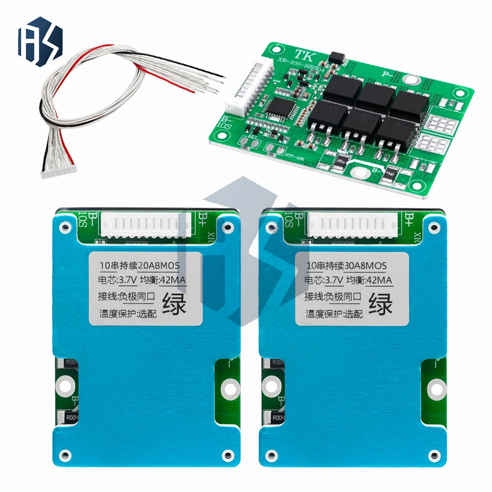 10S 36V Lithium Battery BMS Board 20A 30A Integrated Balance Zpaxo