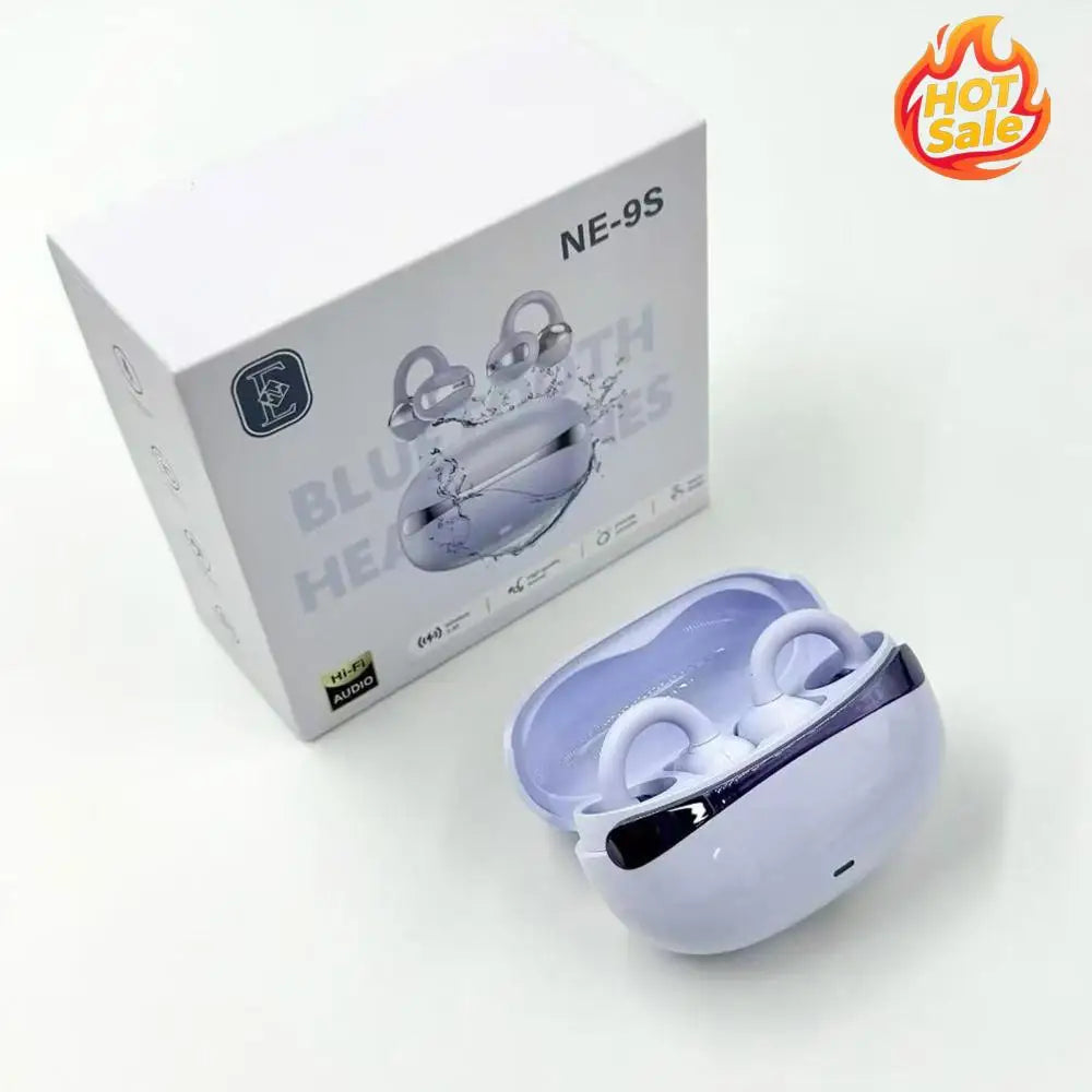 Open Ear Clip Wireless Earbuds BT Wireless Ear Buds Built-in Mic Fitness Headphones IPX4 Waterproof Headset for Workout/Running Zpaxo