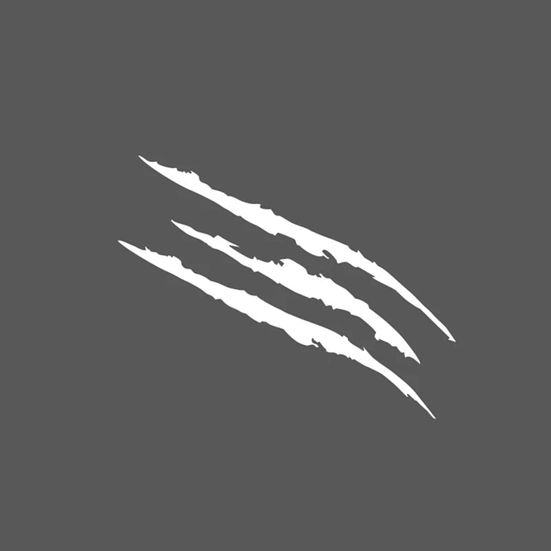 Car Styling Headlights Personalized Stickers Monster Claw Scratch Zpaxo WHITE