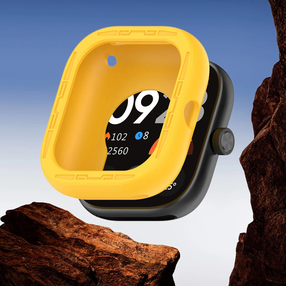 Silicone Protective Cover Case for Redmi Watch 4 Bumper Frame Protector Scratch-Proof Case Cover Soft for Xiaomi Redmi Watch4 Zpaxo