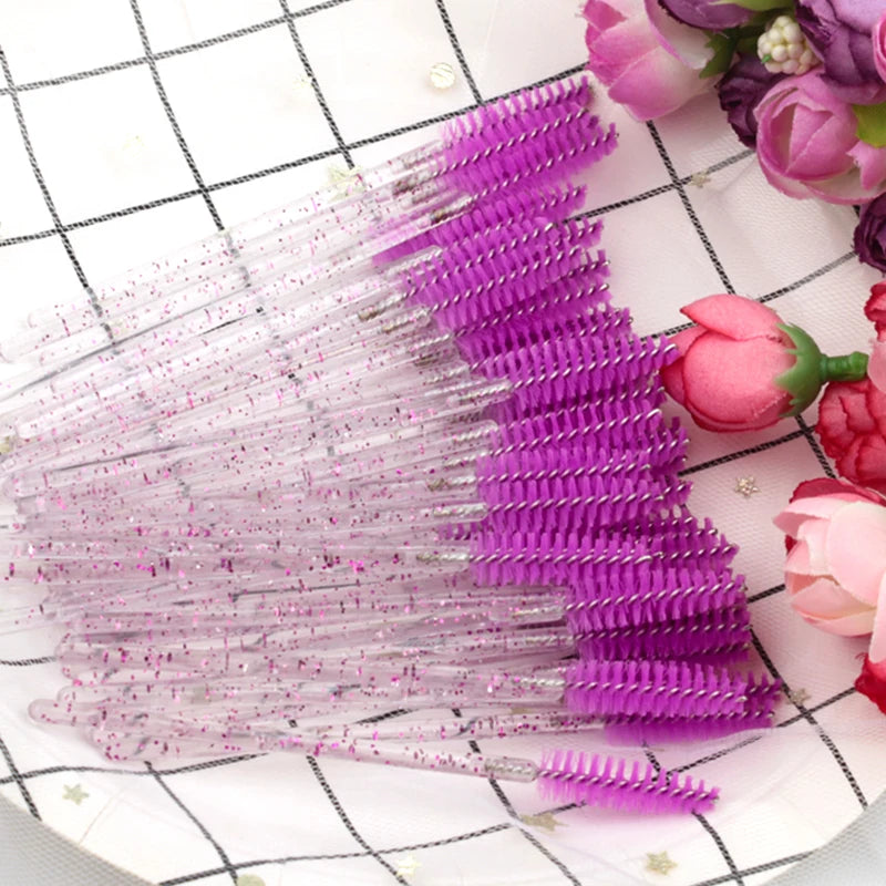 5/50 Pcs Eye Lash Brushes Eyebrow Brush False Eyelashes Extension Tools Mascara Wands Applicator Spoolers Lashes Cosmetic Tool Zpaxo