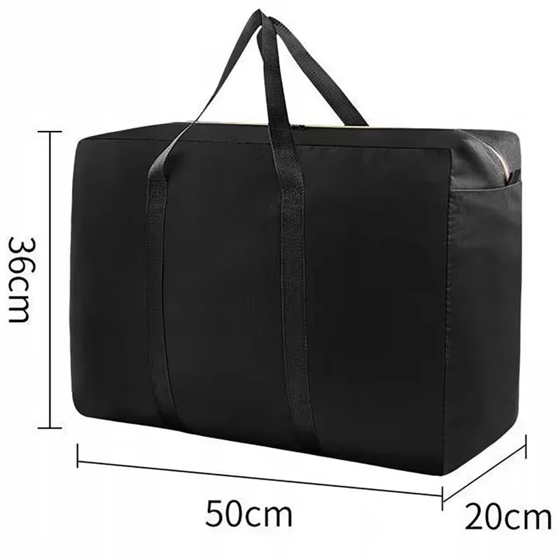 Large Capacity Oxford Storage Bag Reinforced Handle Waterproof Foldable Moving Duffle Tote Bag For Clothes Quilt Travel Organiz Zpaxo