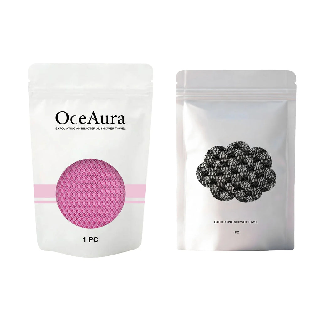 Exfoliating Back Scrubbing Towel | Carbon Fiber Bath Cloth Exfoliating Bath Towel Zpaxo