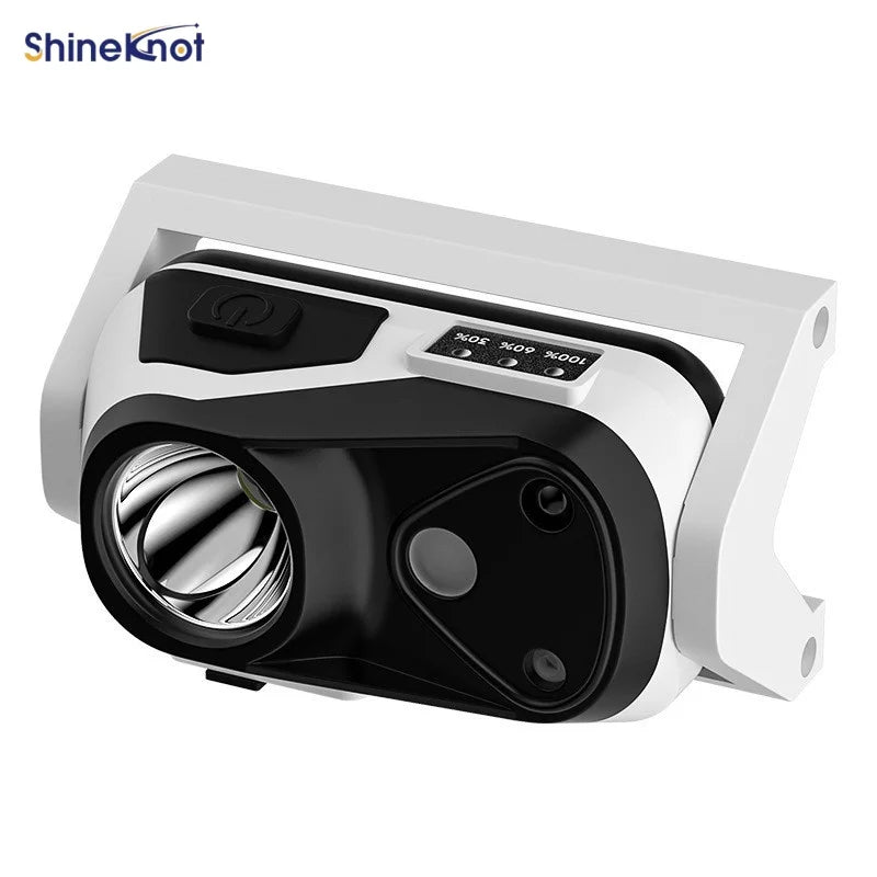 SHINEKNOT Rechargeable Induction Headlamp | 180° LED Headlight Rechargeable Headlamp Zpaxo