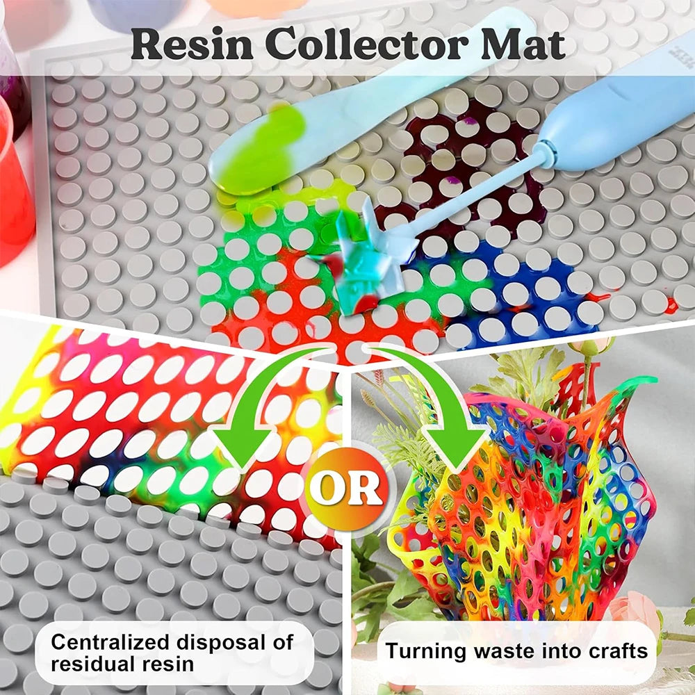 Silicone Resin Collector Mat Heat Resistant Mat Placemat Non-Slip Pad for Resin Molds Epoxy Resin Cup Turner Kitchen Counter Zpaxo