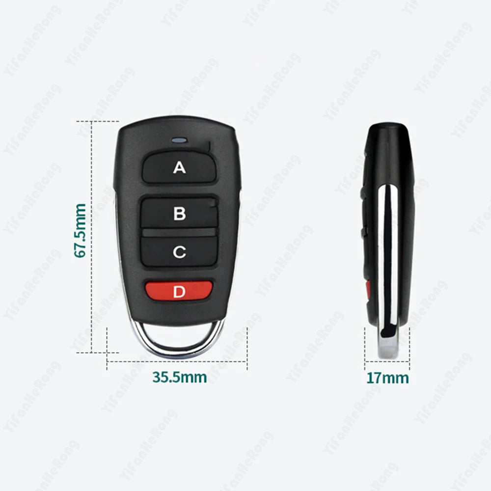 433MHz Smart Copy Duplicator Remote Control 4 Button Remote Cloning for Electric Garage Door Gate 433.92 MHz Transmitter Zpaxo