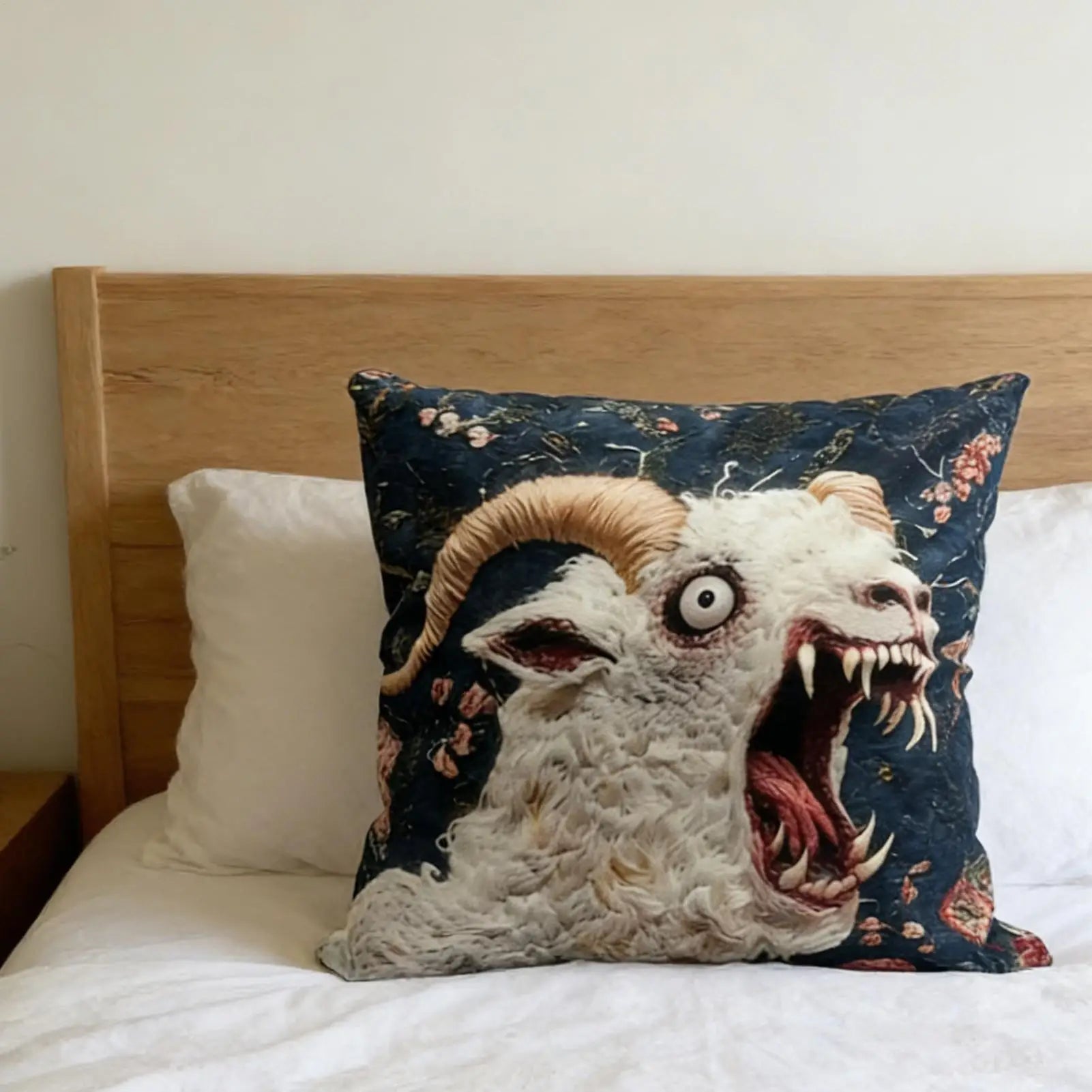 Pillow Covers 45x45cm Funny Screaming Sheep Head Cushion Cover Living