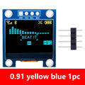 OLED Module 0 91 White Blue 128X32 LCD LED Display IIC Communicate Zpaxo 0.91 yellow blue 1pc
