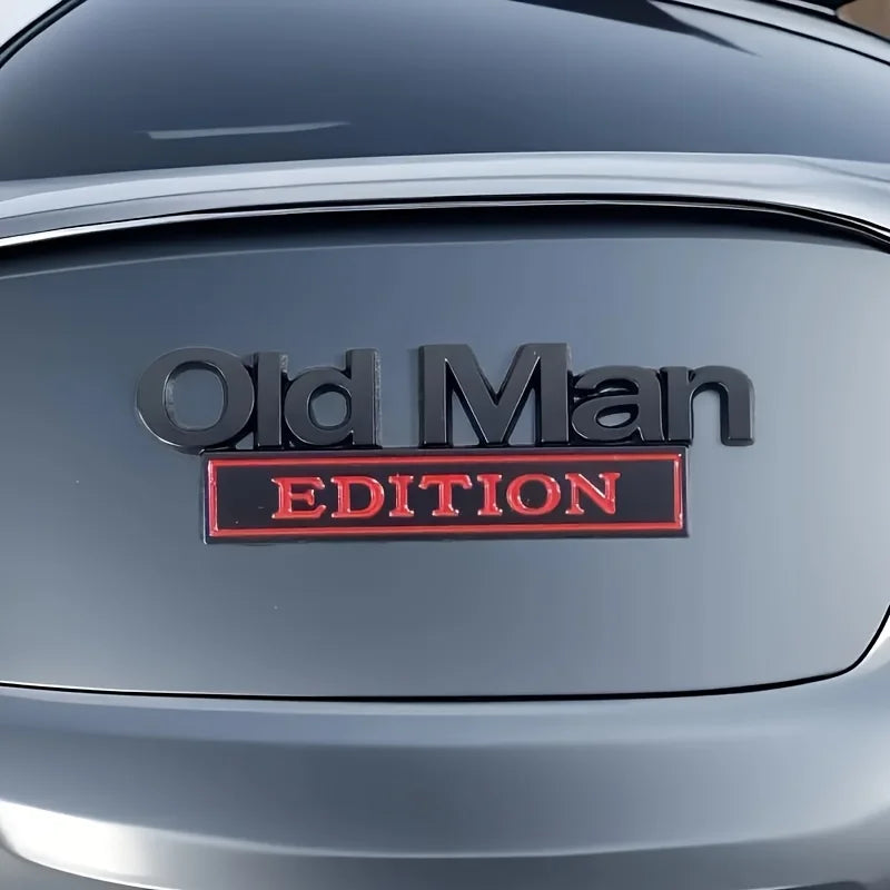 Old Man Edition 3D Emblem Sticker Badge Fender Funny Decals Car Truck