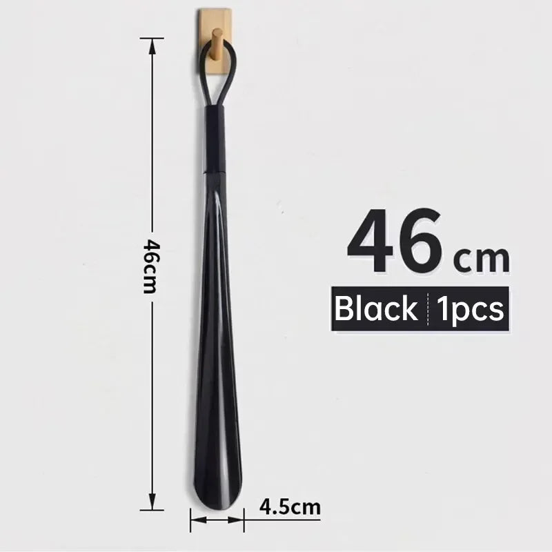 Extra Long Shoe Horns Black Plastic Shoe Horn Spoon Shape Shoehorn Shoe Lifter Flexible Shoe Lifter Shoes Accessorie Zpaxo black