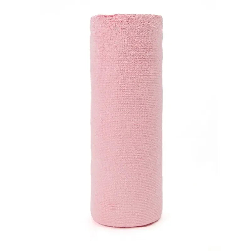Reusable Microfiber Cleaning Cloth Roll – Paper Towel Replacement Reusable Cleaning Cloths Zpaxo Pink 50pcs