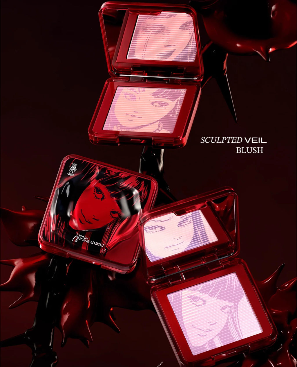 Makeup Little Ondine Fujiang Badge Floating Shadow Blush Palette Zpaxo