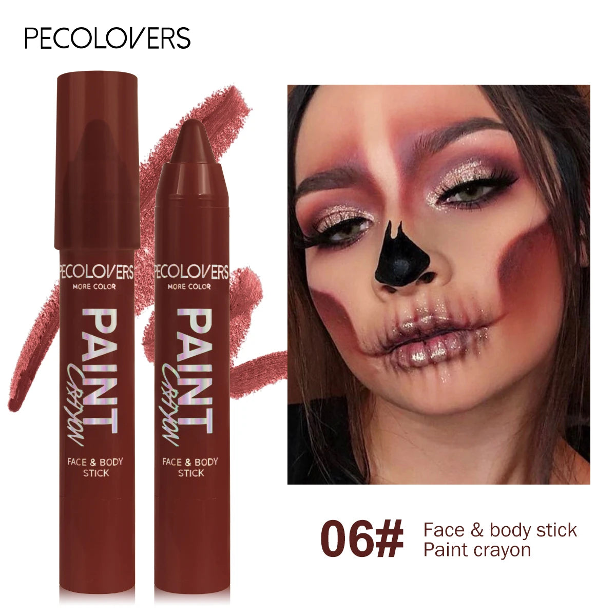 Face & Body Paint Sticks Body Paint in Blue black green Sweat-Proof & Water-Resistant Halloween & LongLasting Effect Zpaxo 06