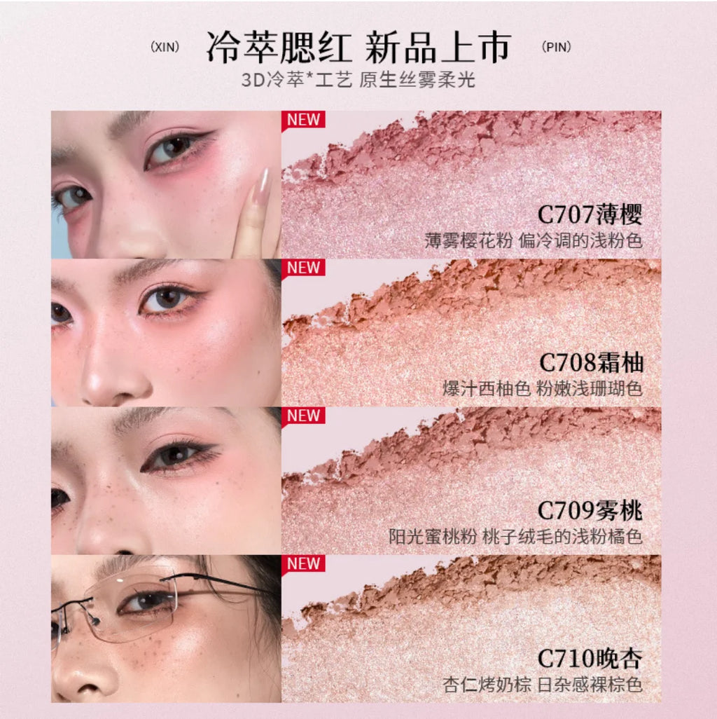 Qianyan Cheeryep Single Monochrome Eyeshadow Chameleon Highlight Zpaxo