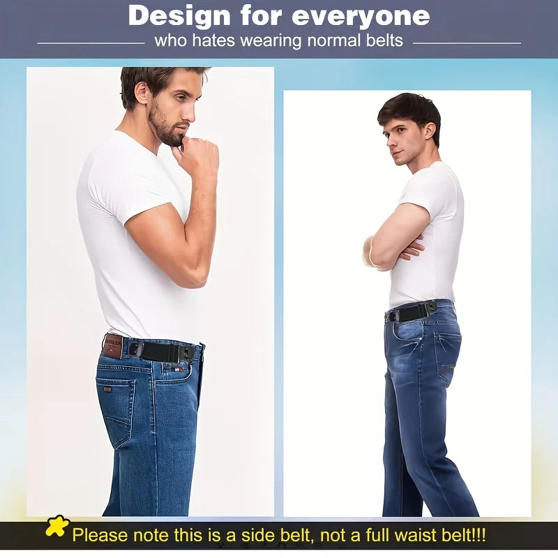 Elastic Hidden Belt Adjustable Lazy Waist Tightening Strap Pants