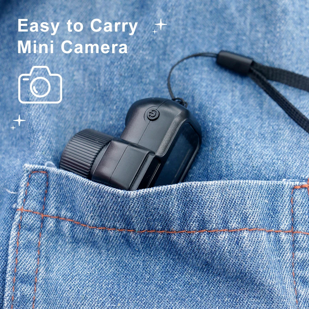 Retro Mini Camera with Screen Indoor Home Outdoor 1080p HD Portable Very Small Camera Video Support TF Card Holiday Gifts Zpaxo