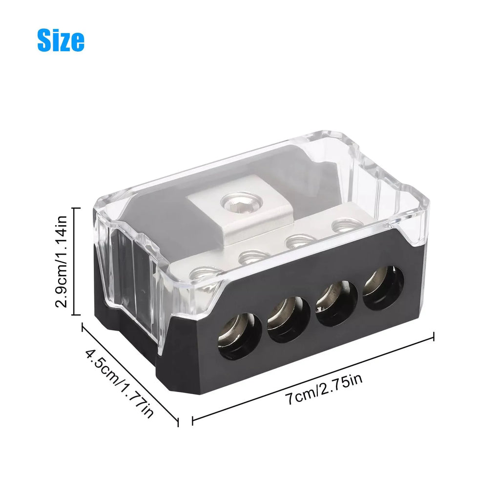 Car Audio Power Ground Amp Distribution Block 0 2 4 Gauge Input 8 10