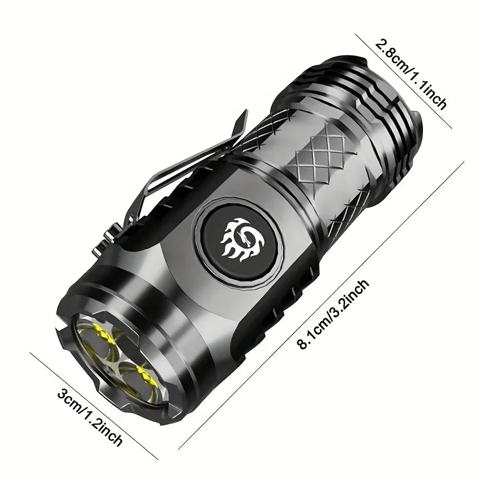 POCKETMAN Mini LED Flashlight B1G1 Free – 5 Modes, USB-C