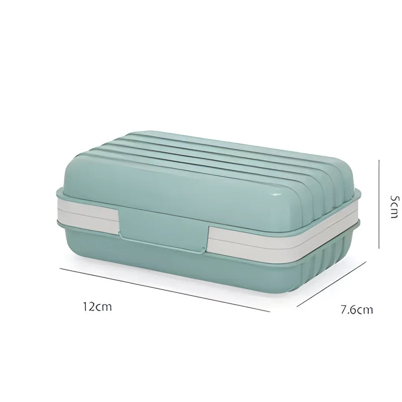 Clear Plastic Soap Dish with Lid – Travel & Bathroom Soap Box Soap Dish Zpaxo 1pc Lightgreen