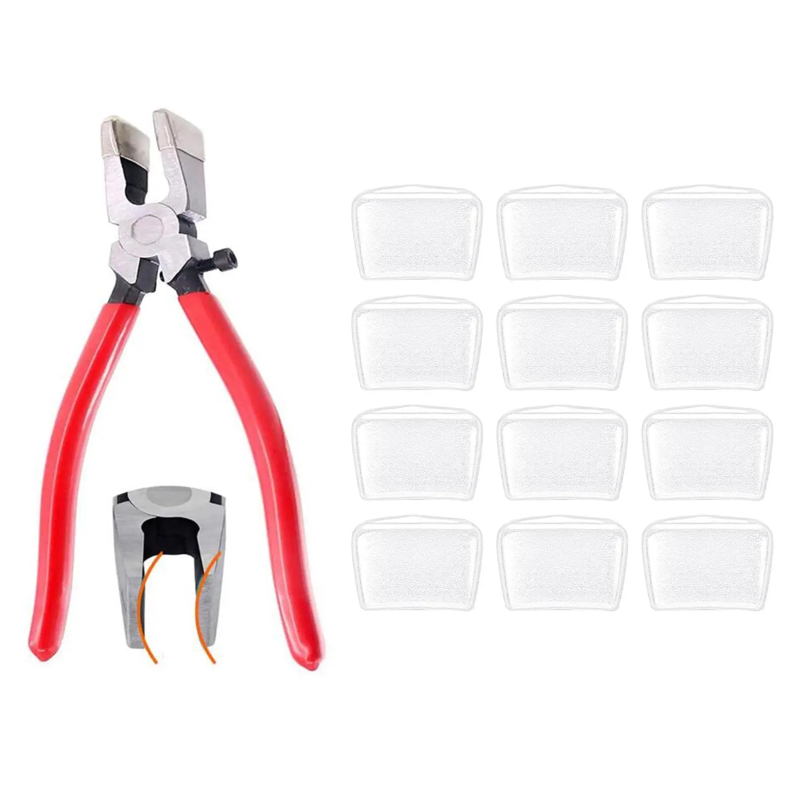 12Pcs Rubber Tips Replaceable Professional Jaws Protective for Key Fob Plier Nippers Grozing Pliers Glass Breaking Pliers Zpaxo