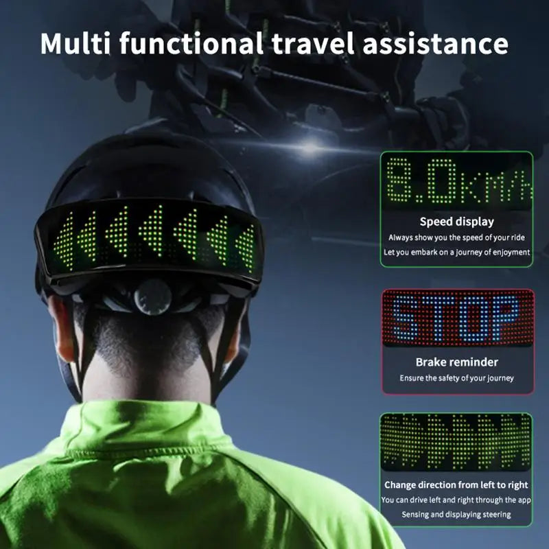 LED Motorcycle Helmet Display Tail Light – RGB DIY Night Riding
