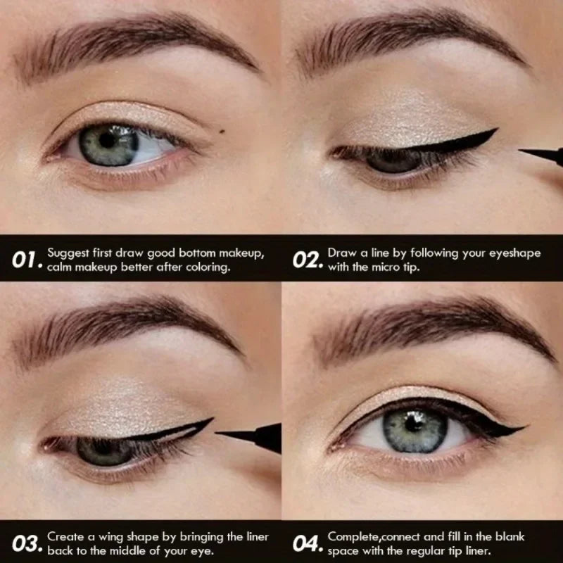 Ultra Thin Brown Lower Eyelash Eyeliner Pen Waterproof Lasting Smooth Zpaxo