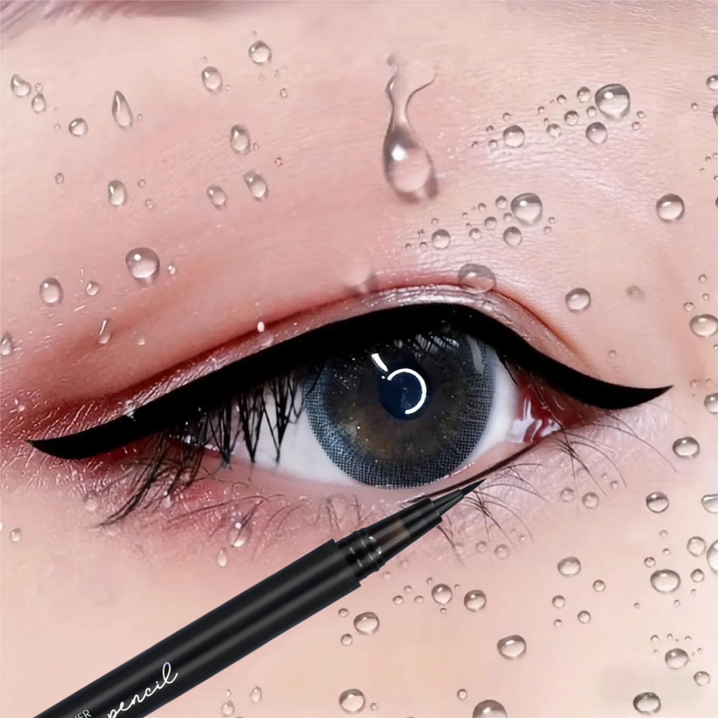 1PC 0.01mm Ultrafine 2-in-1 Eyebrow Pen, Waterproof, Sweatproof, Long-lasting, Micro-blade Eyeliner Zpaxo